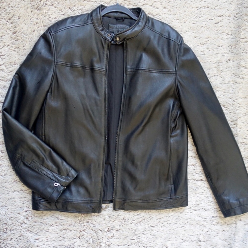 Men’s Leather Racer Jacket